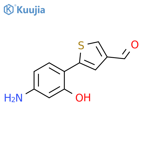 3-Thiophenecarboxaldehyde, 5-(4-amino-2-hydroxyphenyl)- structure