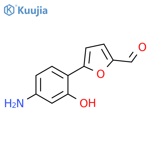 2-Furancarboxaldehyde, 5-(4-amino-2-hydroxyphenyl)- structure