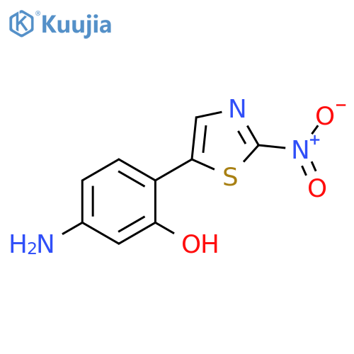 Phenol, 5-amino-2-(2-nitro-5-thiazolyl)- structure