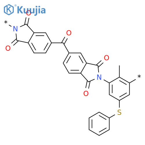 Poly[(1,3-dihydro-1,3-dioxo-2H-isoindole-2,5-diyl)carbonyl(1,3-dihydro-1,3-dioxo-2H-isoindole-5,2-diyl)[methyl-5-(phenylthio)-1,3-phenylene]] structure