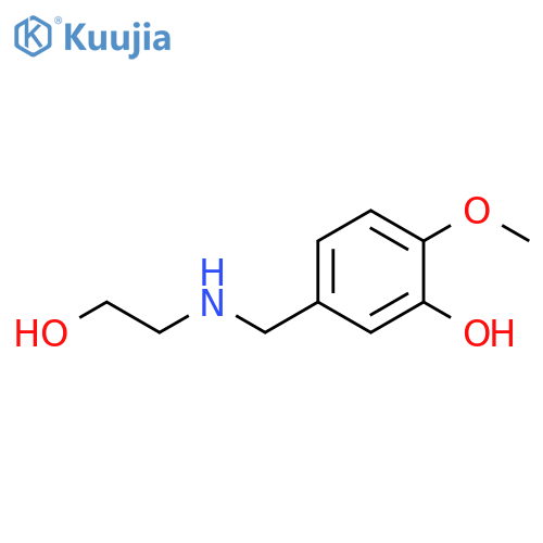 5-{(2-hydroxyethyl)aminomethyl}-2-methoxyphenol structure