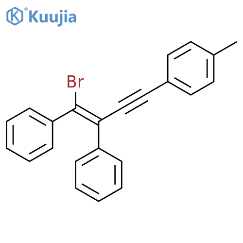 Benzene, 1-[(3Z)-4-bromo-3,4-diphenyl-3-buten-1-ynyl]-4-methyl- structure