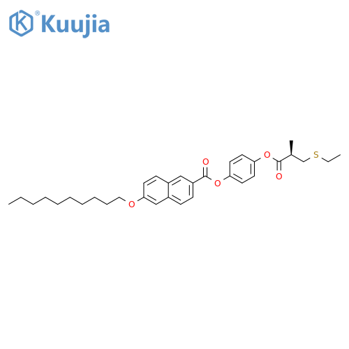 2-Naphthalenecarboxylic acid, 6-(decyloxy)-,4-[(2R)-3-(ethylthio)-2-methyl-1-oxopropoxy]phenyl ester structure