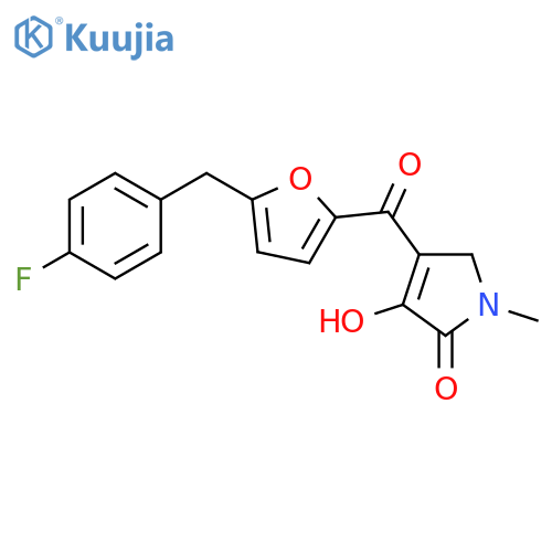 2H-Pyrrol-2-one,4-[[5-[(4-fluorophenyl)methyl]-2-furanyl]carbonyl]-1,5-dihydro-3-hydroxy-1-methyl- structure