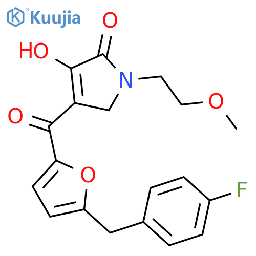 2H-Pyrrol-2-one,4-[[5-[(4-fluorophenyl)methyl]-2-furanyl]carbonyl]-1,5-dihydro-3-hydroxy-1-(2-methoxyethyl)- structure