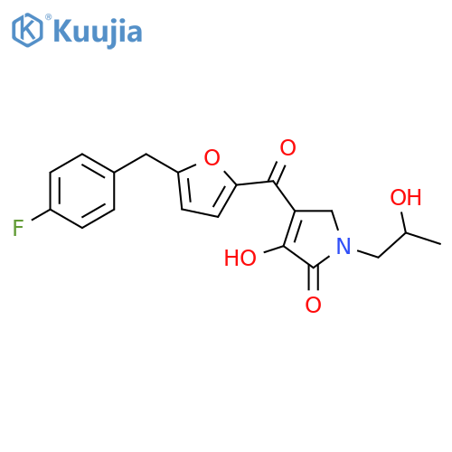2H-Pyrrol-2-one,4-[[5-[(4-fluorophenyl)methyl]-2-furanyl]carbonyl]-1,5-dihydro-3-hydroxy-1-(2-hydroxypropyl)- structure
