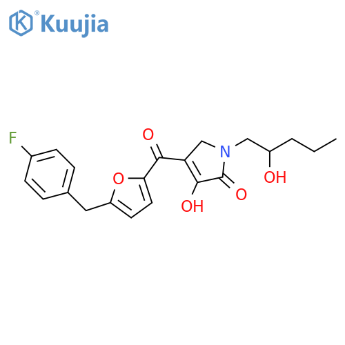 2H-Pyrrol-2-one,4-[[5-[(4-fluorophenyl)methyl]-2-furanyl]carbonyl]-1,5-dihydro-3-hydroxy-1-(2-hydroxypentyl)- structure