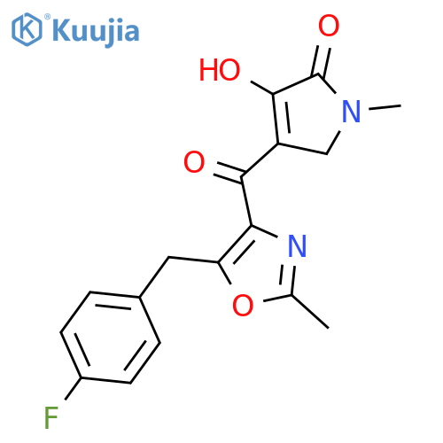 2H-Pyrrol-2-one,4-[[5-[(4-fluorophenyl)methyl]-2-methyl-4-oxazolyl]carbonyl]-1,5-dihydro-3-hydroxy-1-methyl- structure