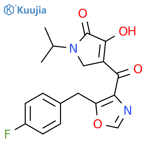 2H-Pyrrol-2-one,4-[[5-[(4-fluorophenyl)methyl]-4-oxazolyl]carbonyl]-1,5-dihydro-3-hydroxy-1-(1-methylethyl)- structure