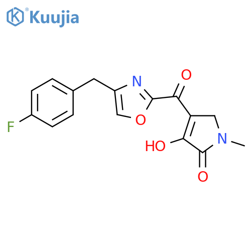 2H-Pyrrol-2-one,4-[[4-[(4-fluorophenyl)methyl]-2-oxazolyl]carbonyl]-1,5-dihydro-3-hydroxy-1-methyl- structure