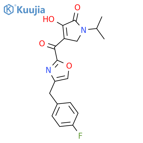 2H-Pyrrol-2-one,4-[[4-[(4-fluorophenyl)methyl]-2-oxazolyl]carbonyl]-1,5-dihydro-3-hydroxy-1-(1-methylethyl)- structure