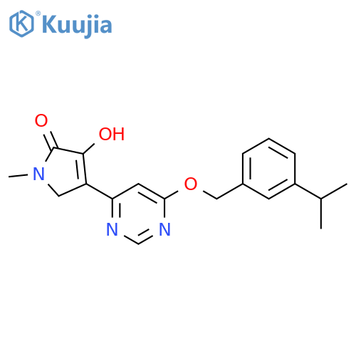 2H-Pyrrol-2-one,1,5-dihydro-3-hydroxy-1-methyl-4-[6-[[3-(1-methylethyl)phenyl]methoxy]-4-pyrimidinyl]- structure