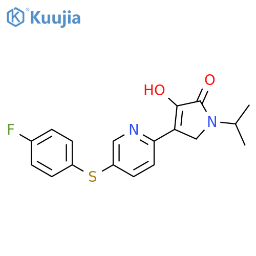 2H-Pyrrol-2-one,4-[5-[(4-fluorophenyl)thio]-2-pyridinyl]-1,5-dihydro-3-hydroxy-1-(1-methylethyl)- structure