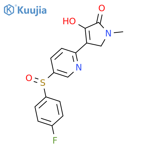 2H-Pyrrol-2-one,4-[5-[(4-fluorophenyl)sulfinyl]-2-pyridinyl]-1,5-dihydro-3-hydroxy-1-methyl- structure