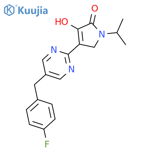 2H-Pyrrol-2-one,4-[5-[(4-fluorophenyl)methyl]-2-pyrimidinyl]-1,5-dihydro-3-hydroxy-1-(1-methylethyl)- structure