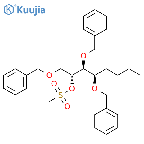 2-Octanol, 1,3,4-tris(phenylmethoxy)-, methanesulfonate, (2R,3R,4R)- structure