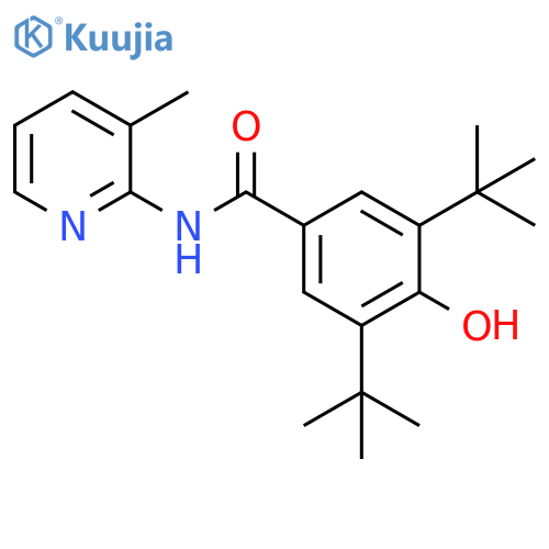 Benzamide,3,5-bis(1,1-dimethylethyl)-4-hydroxy-N-(3-methyl-2-pyridinyl)- structure