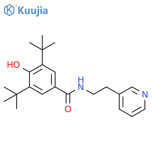 Benzamide,3,5-bis(1,1-dimethylethyl)-4-hydroxy-N-[2-(3-pyridinyl)ethyl]- structure