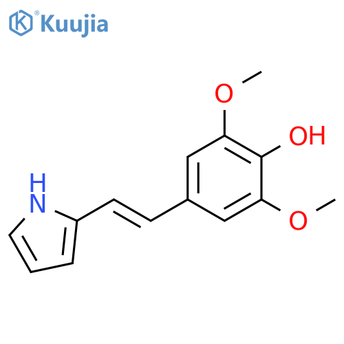 Phenol, 2,6-dimethoxy-4-[(1E)-2-(1H-pyrrol-2-yl)ethenyl]- structure
