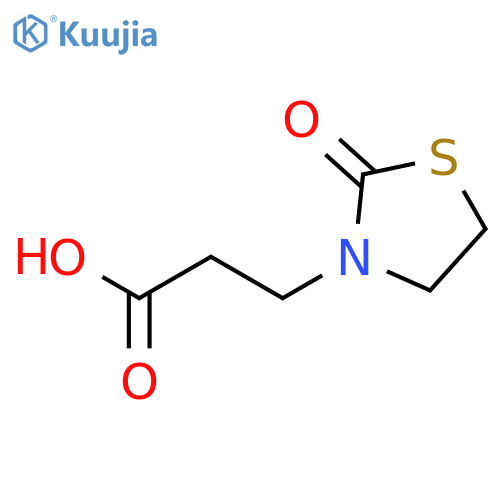 3-(2-oxo-1,3-thiazolidin-3-yl)propanoic acid structure