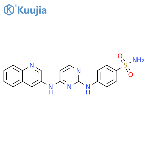 Benzenesulfonamide, 4-[[4-(3-quinolinylamino)-2-pyrimidinyl]amino]- structure