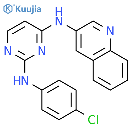 2,4-PYRIMIDINEDIAMINE, N2-(4-CHLOROPHENYL)-N4-3-QUINOLINYL- structure