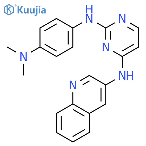 2,4-PYRIMIDINEDIAMINE, N2-[4-(DIMETHYLAMINO)PHENYL]-N4-3-QUINOLINYL- structure