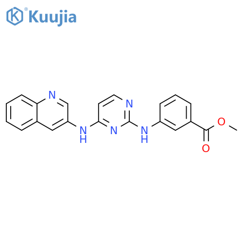 Benzoic acid, 3-[[4-(3-quinolinylamino)-2-pyrimidinyl]amino]-, methylester structure