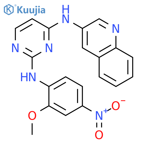 2,4-PYRIMIDINEDIAMINE, N2-(2-METHOXY-4-NITROPHENYL)-N4-3-QUINOLINYL- structure