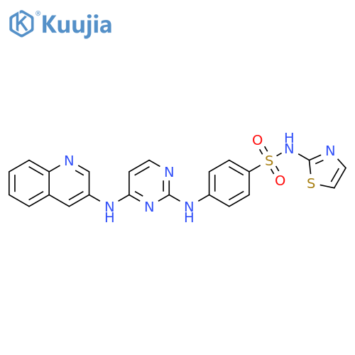 Benzenesulfonamide,4-[[4-(3-quinolinylamino)-2-pyrimidinyl]amino]-N-2-thiazolyl- structure