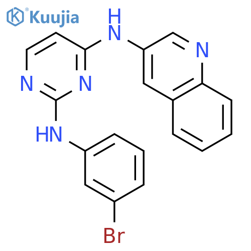 2,4-PYRIMIDINEDIAMINE, N2-(3-BROMOPHENYL)-N4-3-QUINOLINYL- structure