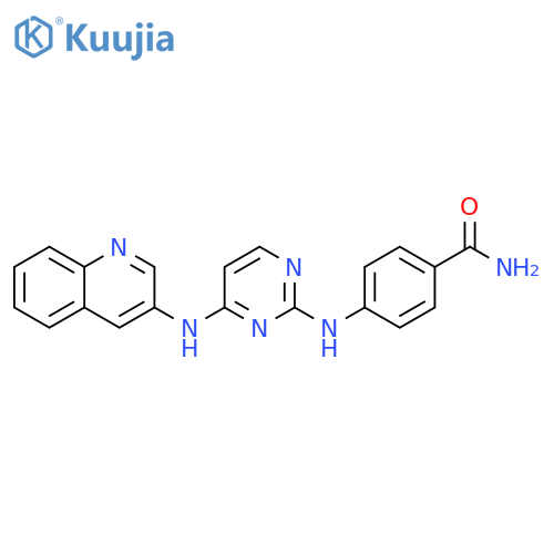 Benzamide, 4-[[4-(3-quinolinylamino)-2-pyrimidinyl]amino]- structure