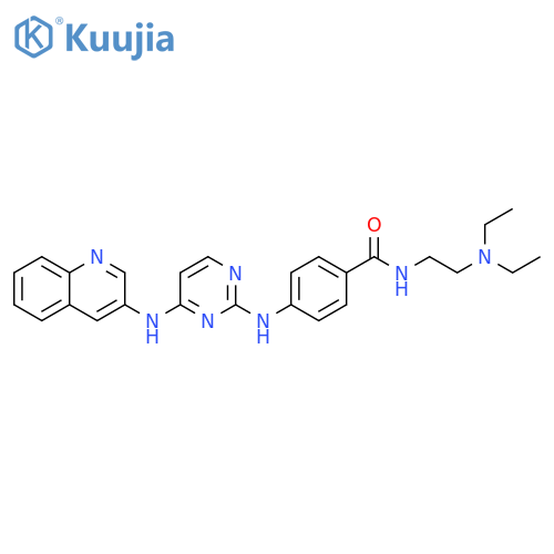 Benzamide,N-[2-(diethylamino)ethyl]-4-[[4-(3-quinolinylamino)-2-pyrimidinyl]amino]- structure