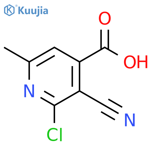 2-chloro-3-cyano-6-methylpyridine-4-carboxylic acid structure