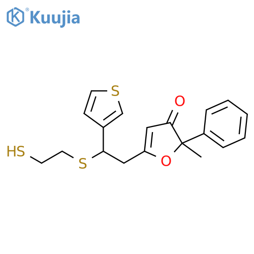 3(2H)-Furanone,5-[2-[(2-mercaptoethyl)thio]-2-(3-thienyl)ethyl]-2-methyl-2-phenyl- structure