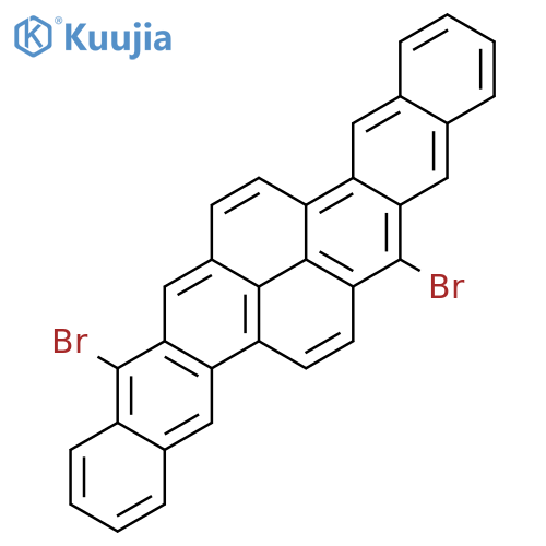 Naphthaceno[2,1,12-qra]naphthacene, 8,18-dibromo- structure