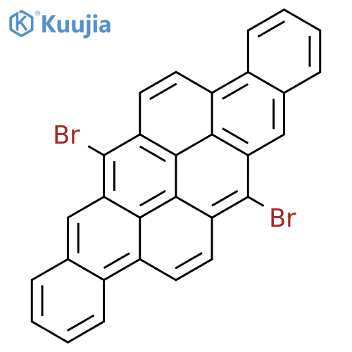 Naphthaceno[2,1,12,11-opqra]naphthacene, 7,15-dibromo- structure