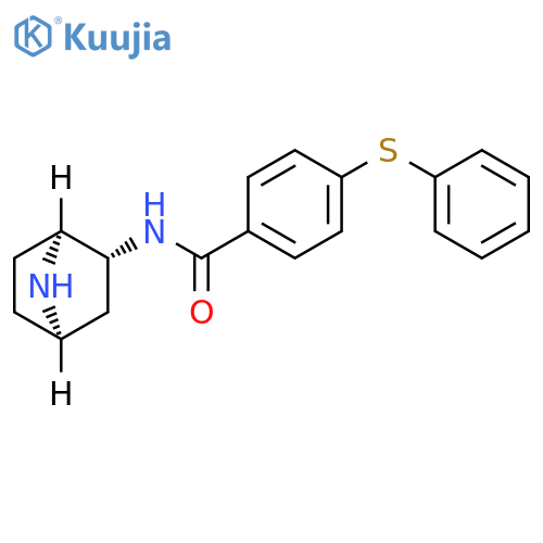 Benzamide, N-(1S,2R,4R)-7-azabicyclo[2.2.1]hept-2-yl-4-(phenylthio)- structure