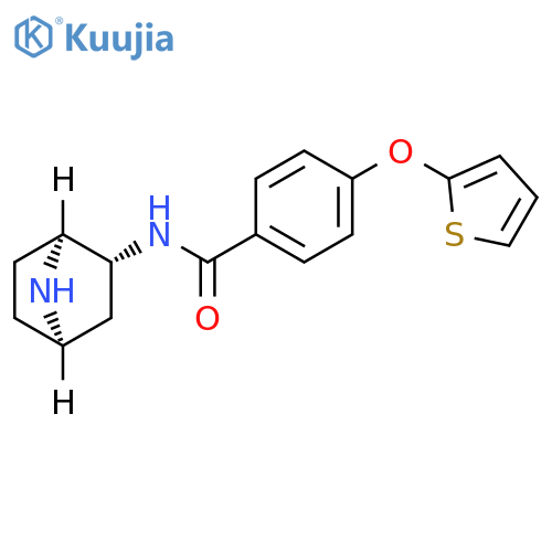 Benzamide,N-(1S,2R,4R)-7-azabicyclo[2.2.1]hept-2-yl-4-(2-thienyloxy)- structure