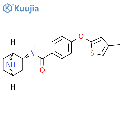 Benzamide,N-(1S,2R,4R)-7-azabicyclo[2.2.1]hept-2-yl-4-[(4-methyl-2-thienyl)oxy]- structure
