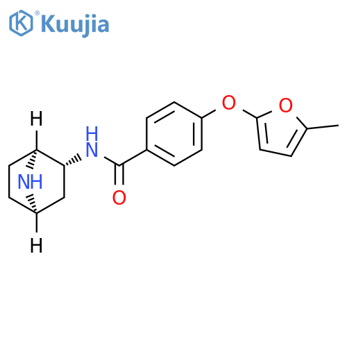 Benzamide,N-(1S,2R,4R)-7-azabicyclo[2.2.1]hept-2-yl-4-[(5-methyl-2-furanyl)oxy]- structure