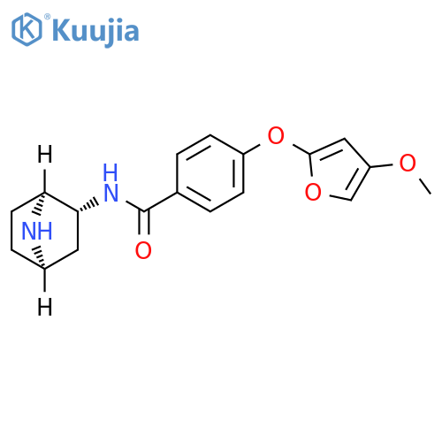 Benzamide,N-(1S,2R,4R)-7-azabicyclo[2.2.1]hept-2-yl-4-[(4-methoxy-2-furanyl)oxy]- structure