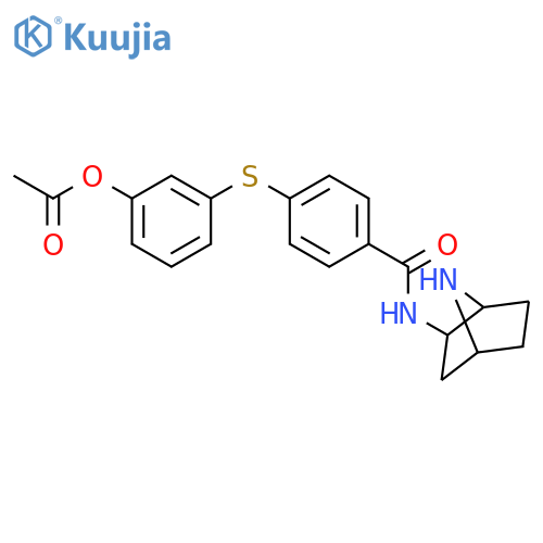 Benzamide,4-[[3-(acetyloxy)phenyl]thio]-N-(1S,2R,4R)-7-azabicyclo[2.2.1]hept-2-yl- structure
