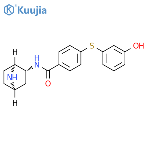 Benzamide,N-(1S,2R,4R)-7-azabicyclo[2.2.1]hept-2-yl-4-[(3-hydroxyphenyl)thio]- structure