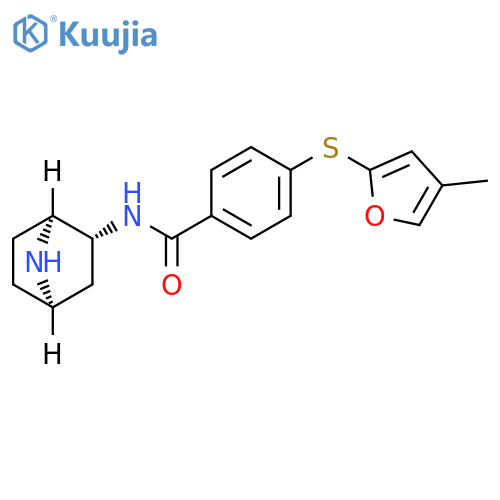 Benzamide,N-(1S,2R,4R)-7-azabicyclo[2.2.1]hept-2-yl-4-[(4-methyl-2-furanyl)thio]- structure