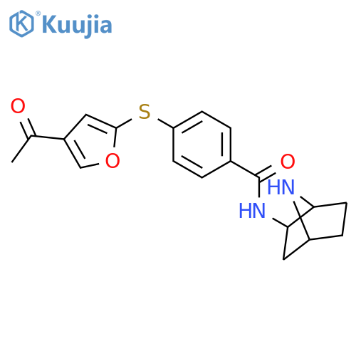 Benzamide,4-[(4-acetyl-2-furanyl)thio]-N-(1S,2R,4R)-7-azabicyclo[2.2.1]hept-2-yl- structure