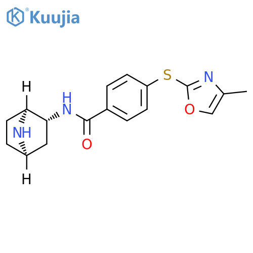 Benzamide,N-(1S,2R,4R)-7-azabicyclo[2.2.1]hept-2-yl-4-[(4-methyl-2-oxazolyl)thio]- structure