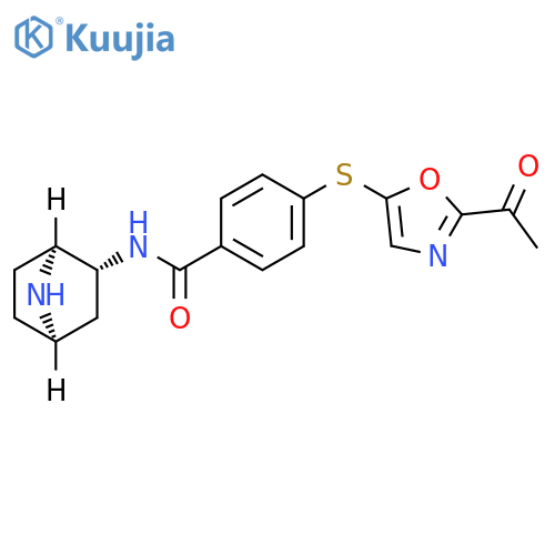 Benzamide,4-[(2-acetyl-5-oxazolyl)thio]-N-(1S,2R,4R)-7-azabicyclo[2.2.1]hept-2-yl- structure
