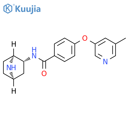 Benzamide,N-(1S,2R,4R)-7-azabicyclo[2.2.1]hept-2-yl-4-[(5-methyl-3-pyridinyl)oxy]- structure