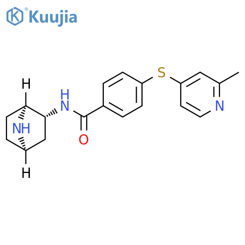 Benzamide,N-(1S,2R,4R)-7-azabicyclo[2.2.1]hept-2-yl-4-[(2-methyl-4-pyridinyl)thio]- structure
